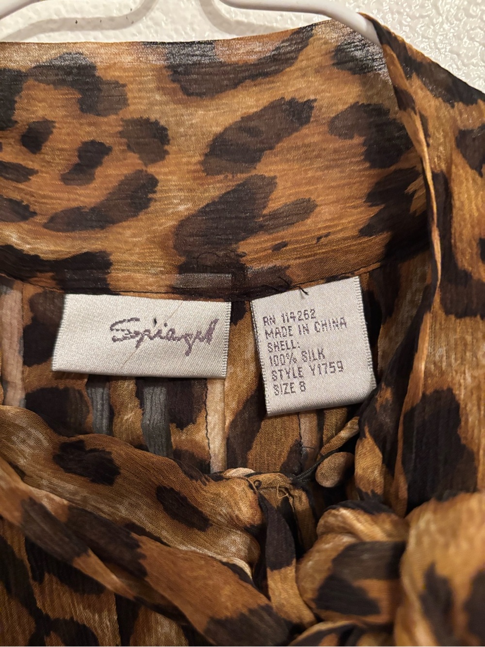 Vintage Spiegal silk leopard print sleeveless blouse 8 - Picture 8 of 8